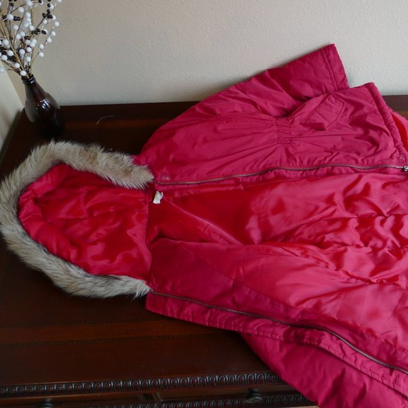Crazy 8 Girls Red Winter Coat- Size 10/12 - Picture 5 of 10